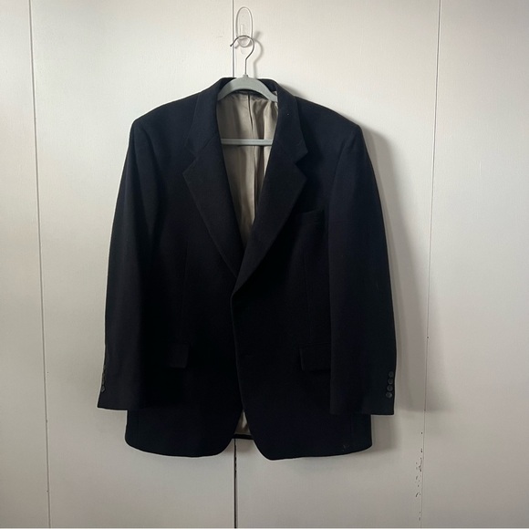 Jos. A. Bank Executive Collection Camel Hair Blazer Jacket 43R Black - Picture 1 of 8